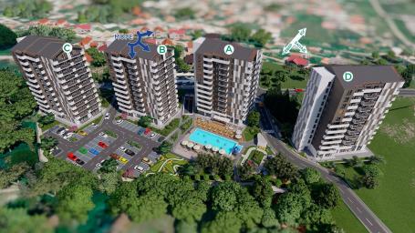 Prodaja Stanova u Novom Luksuznom Kompleksu - Bjeliši, Bar (Dvosoban 71m2)