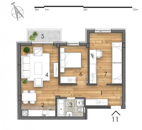 NOVI SAD - DETELINARA - 60. 53 m2