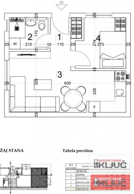 ADICE, 33m2, Jednoiposoban, Izgradnja