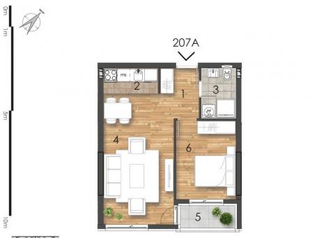 NOVI SAD - TELEP - 43. 79 m2
