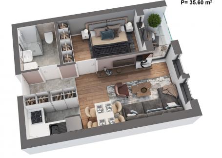 NOVI SAD - BULEVAR EVROPE - 35. 63 m2