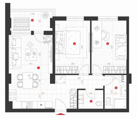 Trosoban stan od 64. 13 m² u izgradnji – Lepenički cvet, Kragujevac