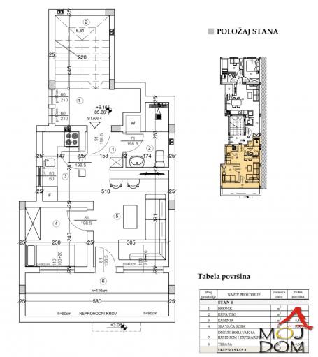 NOVI SAD - ADICE - JEDNOIPOSOBAN STAN - 34 m2 - 69, 400€