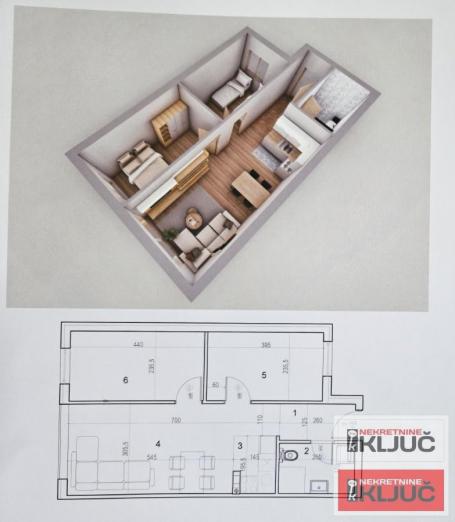 NAJLON PIJACA, 47m2, Dvoiposoban, Izgradnja