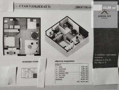 NOVI SAD-ADICE- DVOSOBAN, 44M2, izgradnja