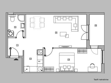 ZVEZDARA MIRIJEVO 56m2 , (L) , 119508e