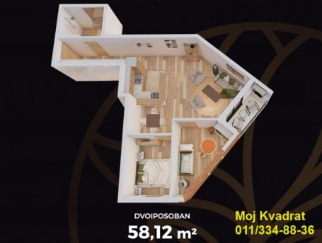 Voždovac - Trošarina, 58m2