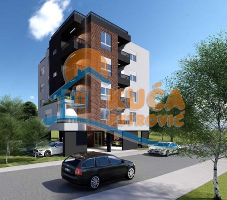Top ponuda, novogradnja, dvoiposoban stan, 57. 45m2, Novi Somborski Bulevar -iznad Pantalejske crkve