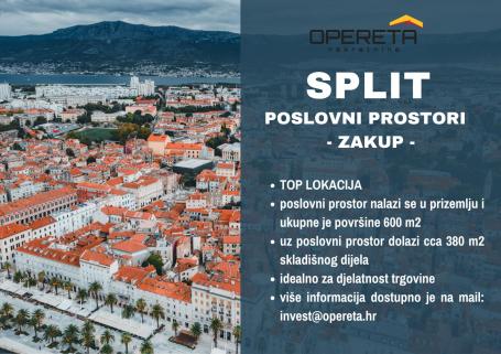 Najam, Ulični lokal, Split-Centar, Obala kneza Branimira, 600m2