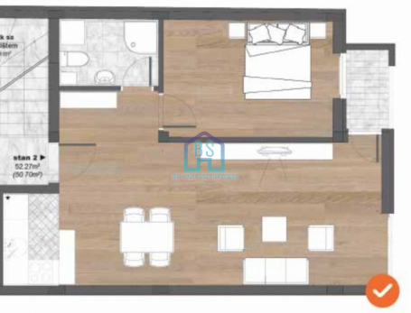Prodaja, Stan, 51m2 , Telep