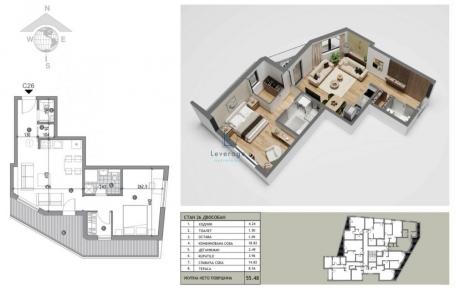 Novogradnja, Žarkovo, 55. 48 m2 + pdv