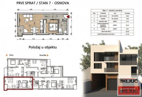 TELEP, 43m2, Dvosoban sa pdv