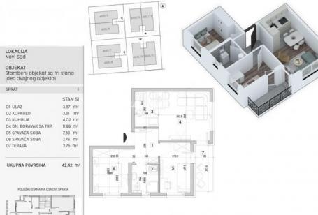 Adice-Odličan Dvoiposoban stan 42 m2 u Pogodnom kraju-povrat PDV-065/385 8880