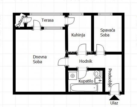 Novo Naselje-dvosoban stan 52 m2 na visokom Prizemlju i mirnom kraju--065/385 8880
