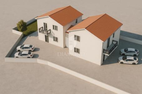 Buje, Kaštel, neue Doppelhaushälfte mit 3 Schlafzimmern