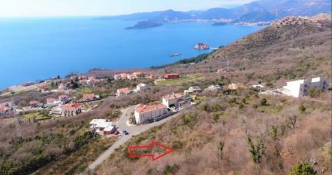 Prodaja urbanizovanog placa 1.262 m² sa pogledom na more – Blizikuće, Budva