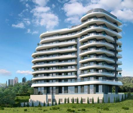 Jednosoban stan 69m2 sa pogledom na more, u novom ekskluzivnom kompleksu, na prvoj liniji mora, Beci