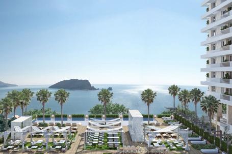 Ekskluzivan trosoban stan 93.13 m² u novom prestižnom kompleksu na prvoj liniji mora, Budva