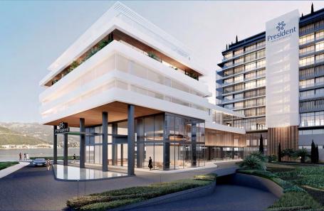Jednosoban stan 83.58m2 u novom Hotelsko apartmanskom kompleksu na prvoj liniji do mora u Budvi