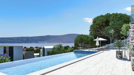 Luksuzna vila 560m2 u novom kompleksu u Tivtu, Donja Lastva, sa pogledom na more, privatnim bazenom 