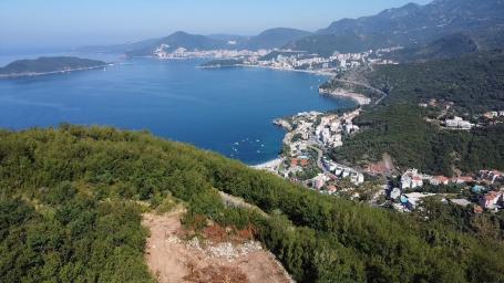Čelobrdo, Sveti Stefan-Plac 986m2 sa pogledom na Budvansku rivijeru