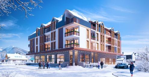 Studio apartman 27.7m2 u novom stambenom kompleksu u izgradnji, Kolasin