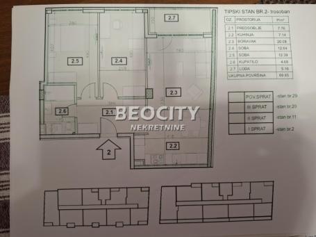 Novi Beograd, Bežanijska kosa, Vojvođanska, 3.0, 70m2, 253555EUR
