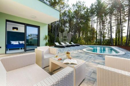 Rovinj, modernes einstöckiges Haus mit Pool in ruhiger Lage