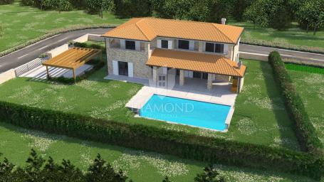 Poreč okolica, zemljište sa projektom, građevinskom dozvolom i pogled more!