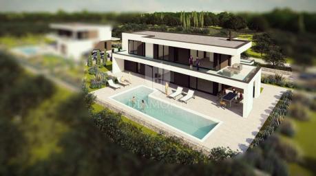 Kanfanar, okolica, zemljište s projektom prekrasne kuće