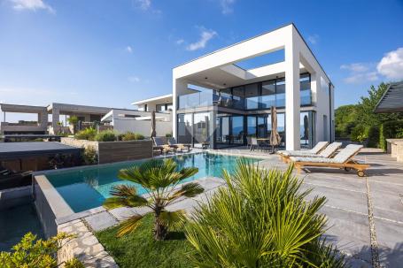 Island of Krk, modern villa with sea view