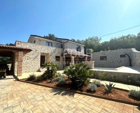 Otok Krk, Soline - okolica, novogradnja s bazenom 149.76m2, konoba