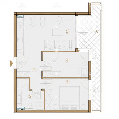 Luksuzni Apartman S4 na Prvom Katu – La Mula Poreč | Novi Stan 55,25 m² s Dvije Spavaće Sobe