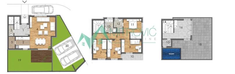 Urbana kuća 193 m2 + dvorište + bazen i parking 25 m2 - RETKO U PONUDI! 