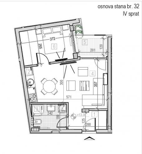 NOVI SAD - PODBARA - 38.06 m2