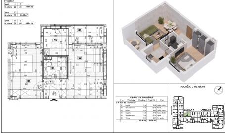 NOVI SAD - TELEP - 44.64 m2