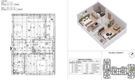 NOVI SAD - TELEP - 47.45 m2