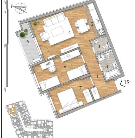 NOVI SAD - PODBARA - 62.72 m2
