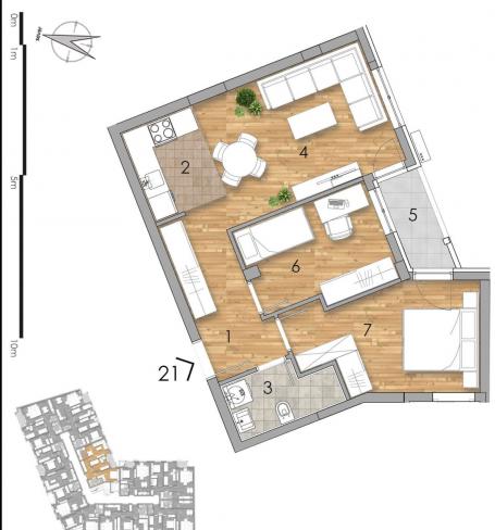 NOVI SAD - PODBARA - 53.43 m2