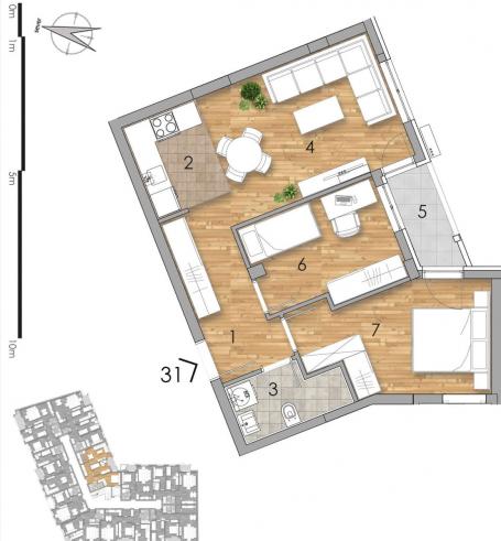 NOVI SAD - PODBARA - 53.43 m2