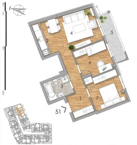 NOVI SAD - PODBARA - 55.67 m2