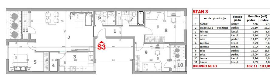 NOVI SAD - VETERNIK - 103.90 m2