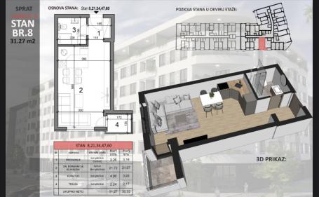 NOVI SAD - SAJAM - 31.27 m2