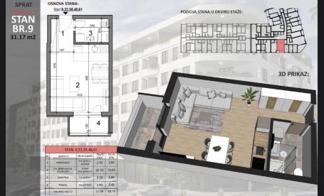 NOVI SAD - SAJAM - 31.17 m2
