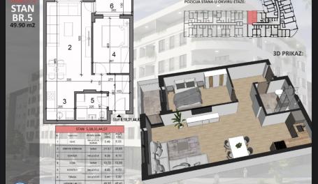 NOVI SAD - SAJAM - 49.90 m2
