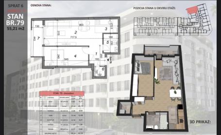 NOVI SAD - SAJAM - 55.21 m2