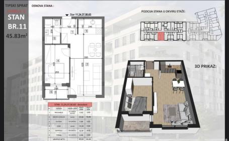 NOVI SAD - SAJAM - 45.83 m2