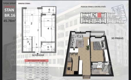 NOVI SAD - SAJAM - 45.78 m2