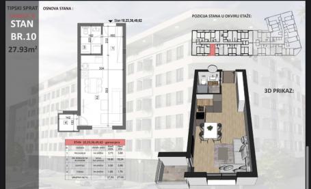 NOVI SAD - SAJAM - 27.93 m2