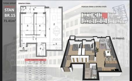 NOVI SAD - SAJAM - 71.41 m2